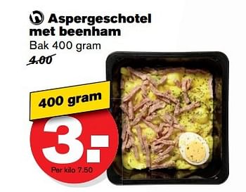 Aanbiedingen Aspergeschotel met beenham - Huismerk - Hoogvliet - Geldig van 10/05/2017 tot 16/05/2017 bij Hoogvliet