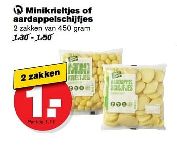 Aanbiedingen Minikrieltjes of aardappelschijfjes - Huismerk - Hoogvliet - Geldig van 10/05/2017 tot 16/05/2017 bij Hoogvliet