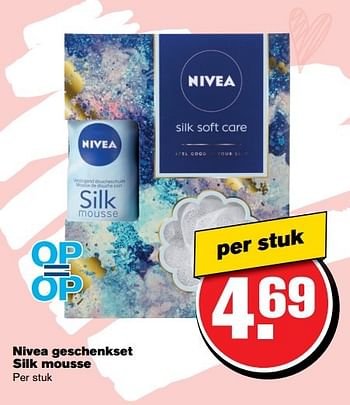 Aanbiedingen Nivea geschenkset silk mousse - Nivea - Geldig van 10/05/2017 tot 16/05/2017 bij Hoogvliet