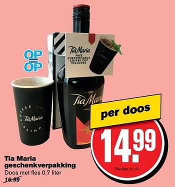 Aanbiedingen Tia maria geschenkverpakking - Tia Maria  - Geldig van 10/05/2017 tot 16/05/2017 bij Hoogvliet