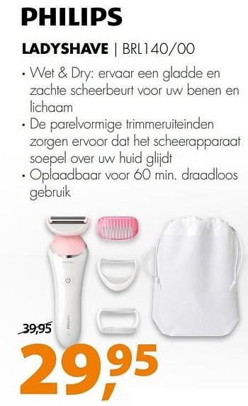 Aanbiedingen Philips ladyshave brl140-00 - Philips - Geldig van 07/05/2017 tot 14/05/2017 bij Expert