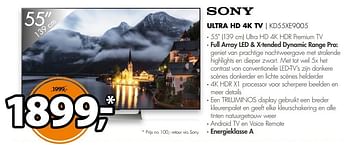 Aanbiedingen Sony ultra hd 4k tv kd55xe9005 - Sony - Geldig van 07/05/2017 tot 14/05/2017 bij Expert