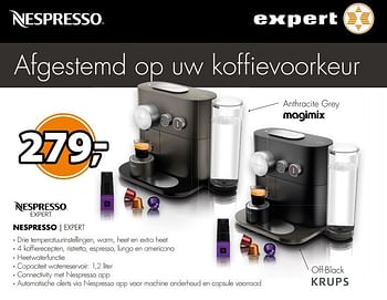 Aanbiedingen Magimix nespresso expert - Magimix - Geldig van 07/05/2017 tot 14/05/2017 bij Expert