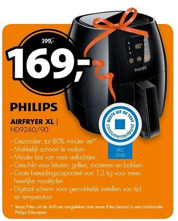 Aanbiedingen Philips airfryer xl hd9240-90 - Philips - Geldig van 07/05/2017 tot 14/05/2017 bij Expert
