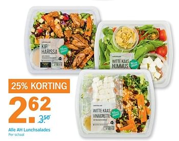 Aanbiedingen Alle ah lunchsalades - Huismerk - Albert Heijn - Geldig van 08/05/2017 tot 14/05/2017 bij Albert Heijn