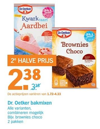Aanbiedingen Dr. oetker bakmixen - Dr. Oetker - Geldig van 08/05/2017 tot 14/05/2017 bij Albert Heijn
