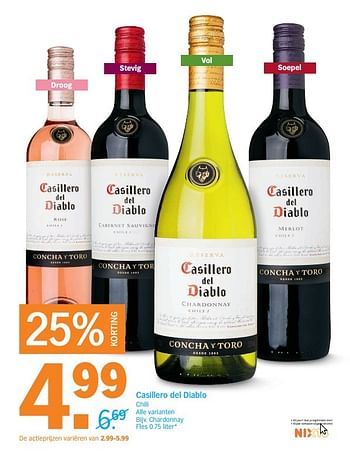 Aanbiedingen Casillero del diablo - Rode wijnen - Geldig van 08/05/2017 tot 14/05/2017 bij Albert Heijn