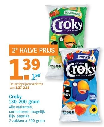 Aanbiedingen Croky paprika - Croky - Geldig van 08/05/2017 tot 14/05/2017 bij Albert Heijn