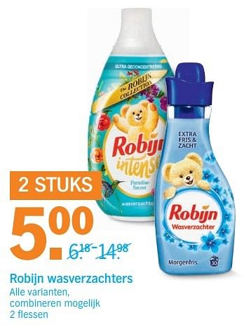 Aanbiedingen Robijn wasverzachters - Robijn - Geldig van 08/05/2017 tot 14/05/2017 bij Albert Heijn