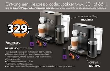 Aanbiedingen Krups nespresso expert + milk - Krups - Geldig van 08/05/2017 tot 14/05/2017 bij Expert