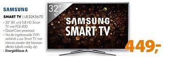 Aanbiedingen Samsung smart tv i ue32k5670 - Samsung - Geldig van 08/05/2017 tot 14/05/2017 bij Expert