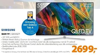 Aanbiedingen Samsung qled tv qe55q7f - Samsung - Geldig van 08/05/2017 tot 14/05/2017 bij Expert