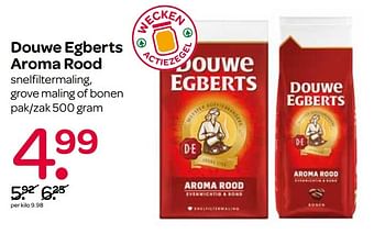Aanbiedingen Douwe egberts aroma rood snelfiltermaling, grove maling of bonen - Douwe Egberts - Geldig van 04/05/2017 tot 17/05/2017 bij Spar