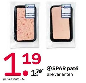Aanbiedingen Spar paté - Spar - Geldig van 04/05/2017 tot 17/05/2017 bij Spar