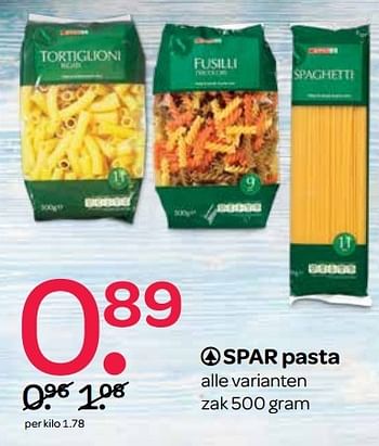 Aanbiedingen Spar pasta - Spar - Geldig van 04/05/2017 tot 17/05/2017 bij Spar