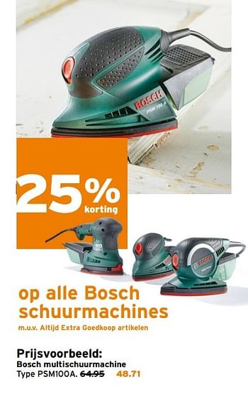 Aanbiedingen Bosch multischuurmachine - Bosch - Geldig van 08/05/2017 tot 14/05/2017 bij Gamma