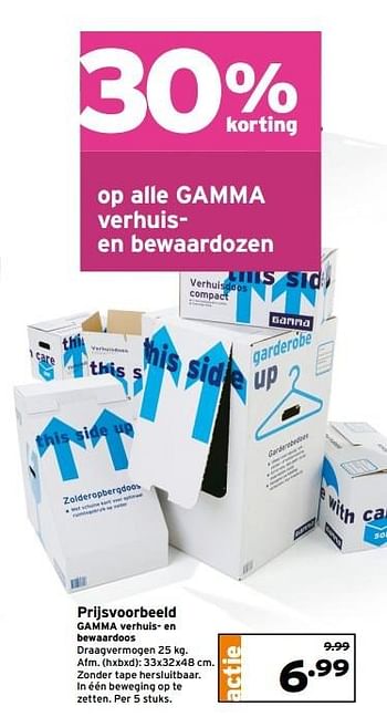 Aanbiedingen Gamma verhuis- en bewaardoos - Huismerk - Gamma - Geldig van 08/05/2017 tot 14/05/2017 bij Gamma