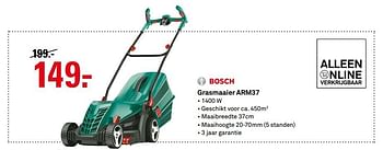 Aanbiedingen Bosch grasmaaier arm37 - Bosch - Geldig van 08/05/2017 tot 14/05/2017 bij Karwei