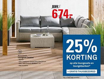 Aanbiedingen Loungeset casabao - Huismerk Karwei - Geldig van 08/05/2017 tot 14/05/2017 bij Karwei