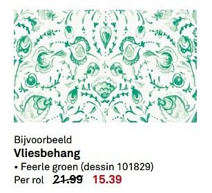 Aanbiedingen Vliesbehang feerle groen (dessin 101829) - Huismerk Karwei - Geldig van 08/05/2017 tot 14/05/2017 bij Karwei