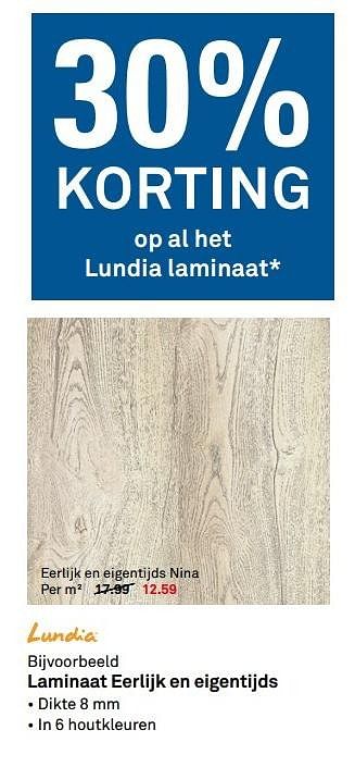 Aanbiedingen Laminaat eerlijk en eigentijds - Lundia - Geldig van 08/05/2017 tot 14/05/2017 bij Karwei