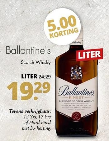 Aanbiedingen Ballantine`s scotch whisky - Ballantine's - Geldig van 08/05/2017 tot 20/05/2017 bij Mitra