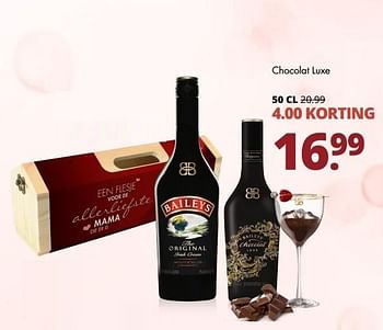 Aanbiedingen Baileys chocolat luxe - Baileys - Geldig van 08/05/2017 tot 20/05/2017 bij Mitra