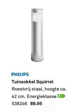 Aanbiedingen Philips tuinsokkel squirrel - Philips - Geldig van 03/04/2017 tot 20/05/2017 bij Karwei