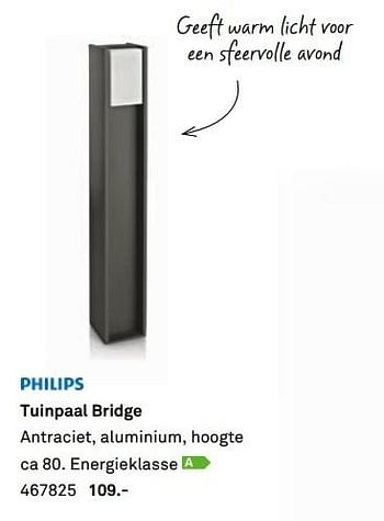 Aanbiedingen Philips tuinpaal bridge - Philips - Geldig van 03/04/2017 tot 20/05/2017 bij Karwei