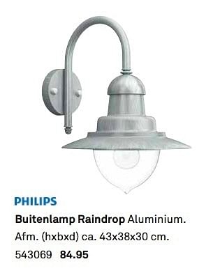 Aanbiedingen Philips buitenlamp raindrop - Philips - Geldig van 03/04/2017 tot 20/05/2017 bij Karwei