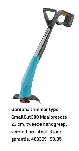 Aanbiedingen Gardena trimmer smallcut300 - Gardena - Geldig van 03/04/2017 tot 20/05/2017 bij Karwei