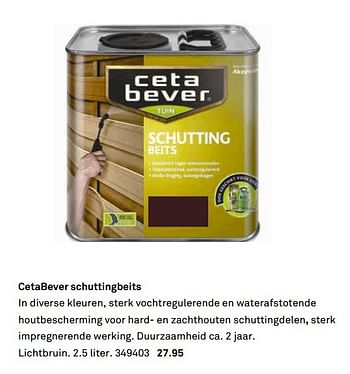 Aanbiedingen Cetabever schuttingbeits - Ceta Bever - Geldig van 03/04/2017 tot 20/05/2017 bij Karwei