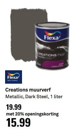 Aanbiedingen Creations muurverf - Flexa - Geldig van 10/05/2017 tot 14/05/2017 bij Karwei