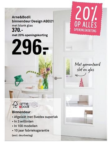 Aanbiedingen Arne+bodil binnendeur design abd21 - Arne &amp; Bodil - Geldig van 10/05/2017 tot 14/05/2017 bij Karwei