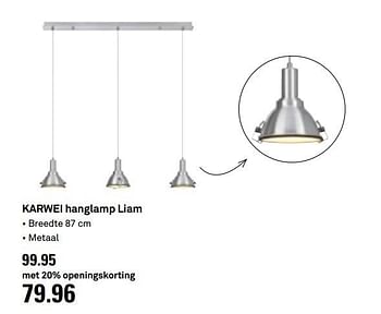 Aanbiedingen Karwei hanglamp liam - Huismerk Karwei - Geldig van 10/05/2017 tot 14/05/2017 bij Karwei