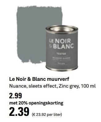 Aanbiedingen Le noir + blanc muurverf - Le Noir &amp; Blanc - Geldig van 10/05/2017 tot 14/05/2017 bij Karwei