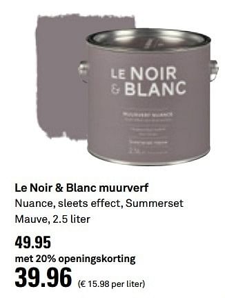 Aanbiedingen Le noir + blanc muurverf - Le Noir &amp; Blanc - Geldig van 10/05/2017 tot 14/05/2017 bij Karwei