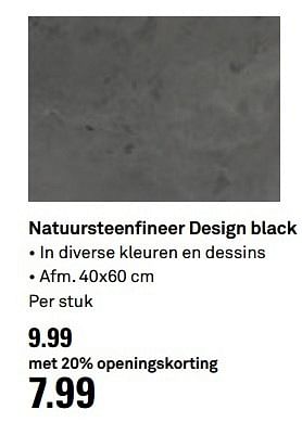 Aanbiedingen Natuursteenfineer design black - Huismerk Karwei - Geldig van 10/05/2017 tot 14/05/2017 bij Karwei