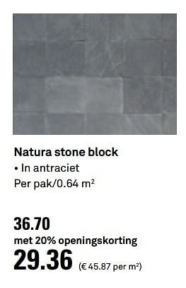 Aanbiedingen Natura stone block - Natura - Geldig van 10/05/2017 tot 14/05/2017 bij Karwei