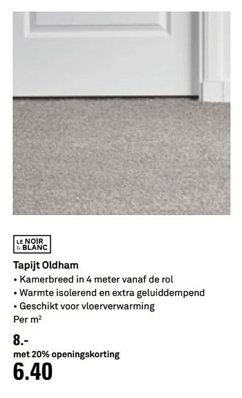 Aanbiedingen Tapijt oldham - Le Noir &amp; Blanc - Geldig van 10/05/2017 tot 14/05/2017 bij Karwei
