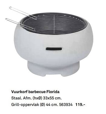 Aanbiedingen Vuurkorf barbecue florida - Huismerk Karwei - Geldig van 03/04/2017 tot 20/05/2017 bij Karwei