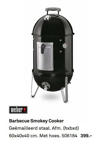 Aanbiedingen Weber barbecue smokey cooker - Weber - Geldig van 03/04/2017 tot 20/05/2017 bij Karwei