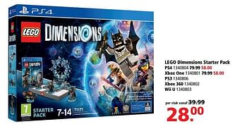 Aanbiedingen Lego dimensions starter pack - Warner Bros. - Geldig van 08/05/2017 tot 21/05/2017 bij Intertoys