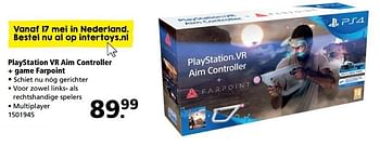 Aanbiedingen Playstation vr aim controller + game farpoint - Sony - Geldig van 08/05/2017 tot 21/05/2017 bij Intertoys