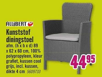 Aanbiedingen Kunststof diningstoel - Allibert - Geldig van 08/05/2017 tot 21/05/2017 bij Hornbach