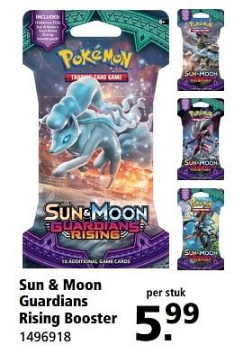 Aanbiedingen Sun + moon guardians rising booster - Pokemon - Geldig van 08/05/2017 tot 21/05/2017 bij Intertoys