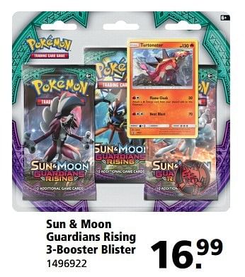 Aanbiedingen Sun + moon guardians rising 3-booster blister - Pokemon - Geldig van 08/05/2017 tot 21/05/2017 bij Intertoys