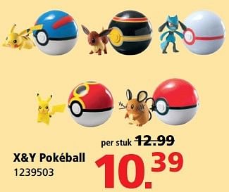Aanbiedingen X+y pokéball - Pokemon - Geldig van 08/05/2017 tot 21/05/2017 bij Intertoys