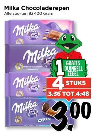 Aanbiedingen Milka chocoladerepen - Milka - Geldig van 14/05/2017 tot 20/05/2017 bij Vomar