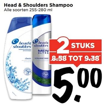 Aanbiedingen Head + shoulders shampoo - Head &amp; Shoulders - Geldig van 14/05/2017 tot 20/05/2017 bij Vomar